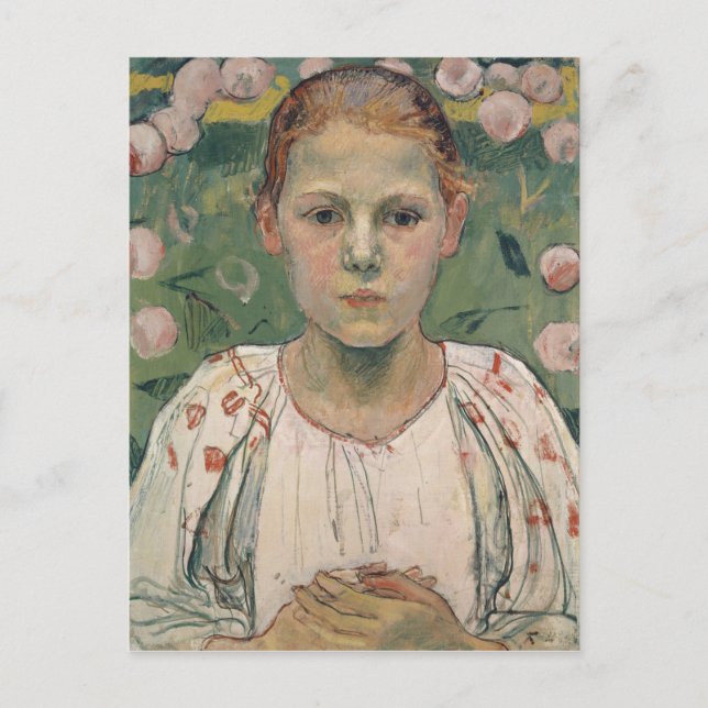 Postal Retrato de Kathe von Bach el | en el jardín (Anverso)