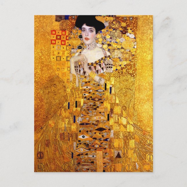 Postal Retrato de Klimt de Adele Bloch-Bauer (Anverso)