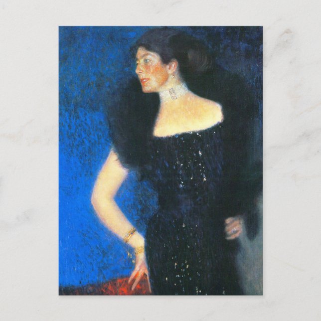 Postal Retrato de Klimt del Rosa von Rosthorn-Friedmann (Anverso)