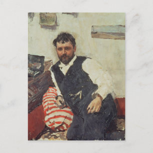 Postal Retrato de Konstantin Korovin , 1891