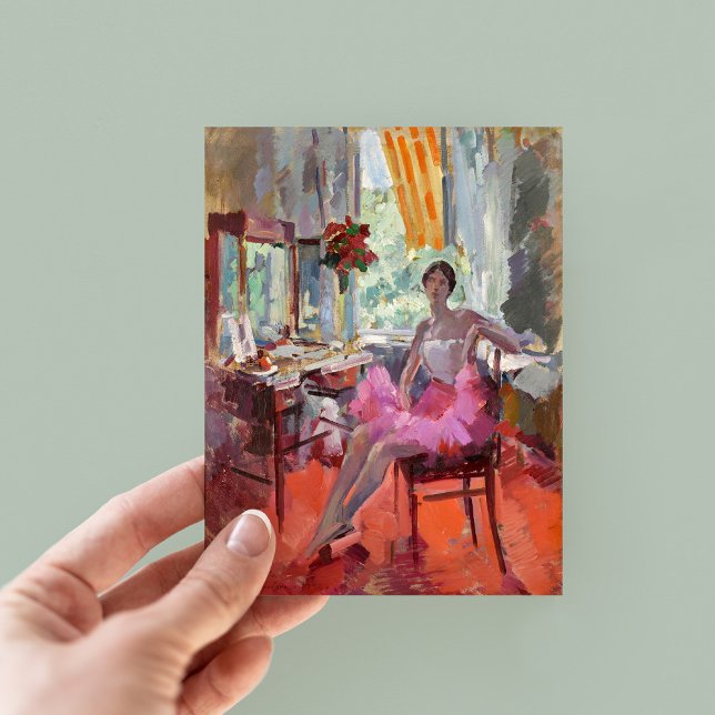 Postal Retrato de la bailarina Vera Trefilova | Korovin (Subido por el creador)