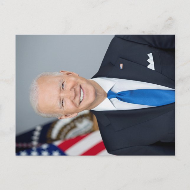 Postal Retrato de la Casa Blanca del presidente Joe Biden (Anverso)