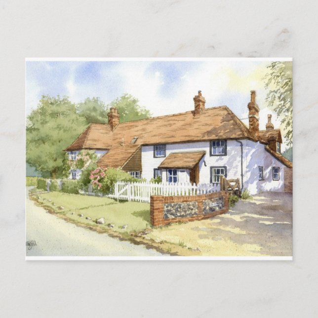 Postal Retrato de la casa Oak Ryse House (Anverso)