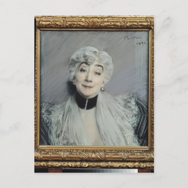 Postal Retrato de la condesa de Martel de Janville (Anverso)