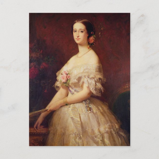 Postal Retrato de la emperatriz Eugenie 1854 (Anverso)