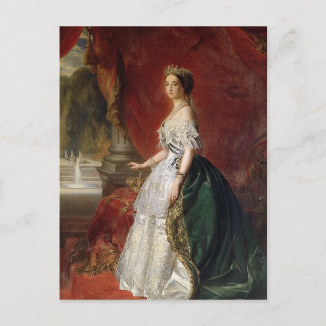 Postal Retrato de la emperatriz Eugenie de Francia (Anverso)