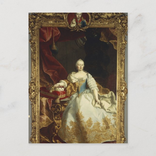 Postal Retrato de la emperatriz María Teresa (Anverso)