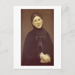 Postal Retrato de la esposa del artista, Madame de Chavan