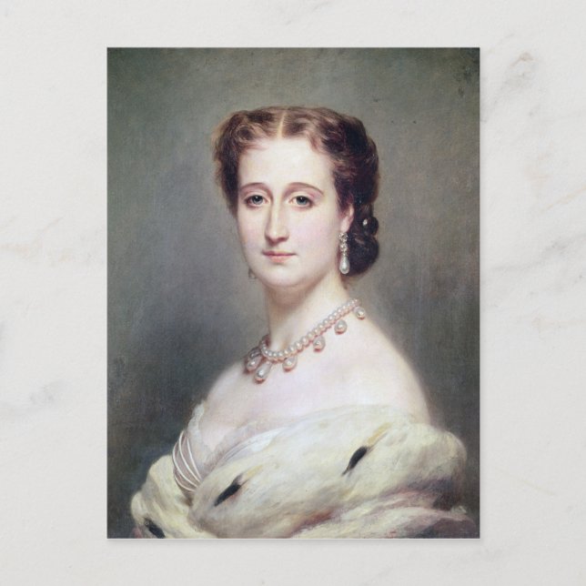 Postal Retrato de la Eugenie de la Emperatriz (Anverso)