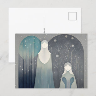 Postal Retrato de la familia gris, poscruce