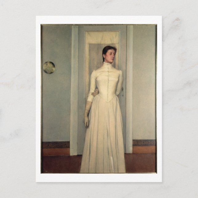 Postal Retrato de la hermana del artista, Marguerite Khno (Anverso)