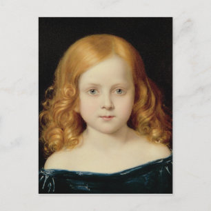 Postal Retrato de la hija del artista