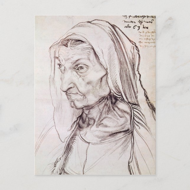 Postal Retrato de la madre del artista, 1514 (Anverso)