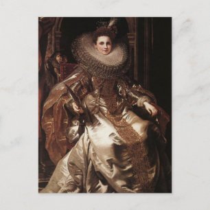 Postal Retrato de la marquesa Pallavicino por Rubens