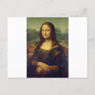 Postal Retrato de la Mona Lisa del Giocondo por Leonardo 
