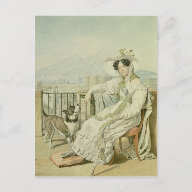 Postal Retrato de la Princesa Natalia Golitsin, 1822-26 (Anverso)