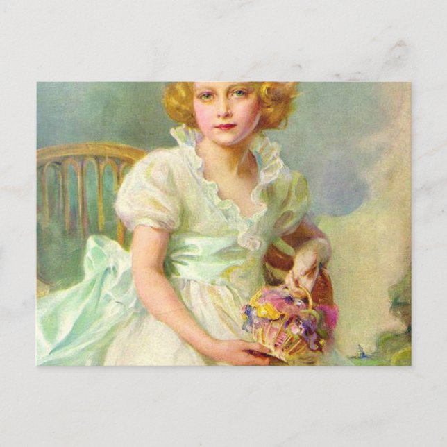 Postal Retrato de la Reina Isabel de 1933 (Anverso)