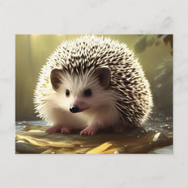 Postal Retrato de la vida salvaje de Baby Hedgehog