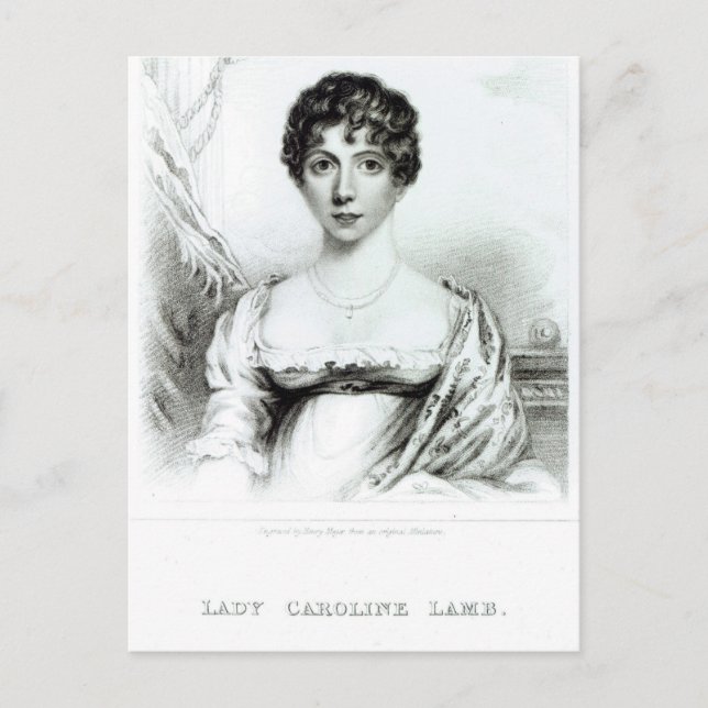 Postal Retrato de Lady Caroline Lamb (Anverso)