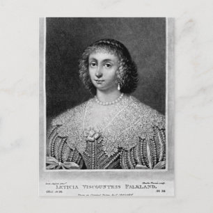 Postal Retrato de Lady Viscountess Falkland