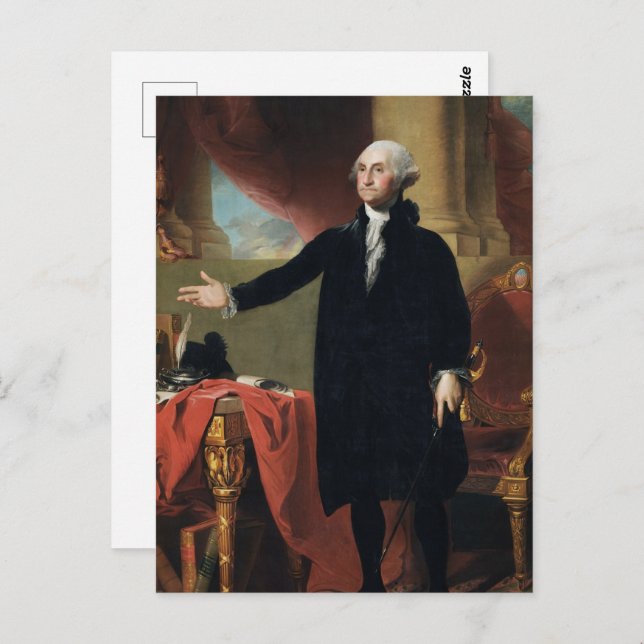 Postal Retrato de Lansdowne de George Washington (Anverso / Reverso)