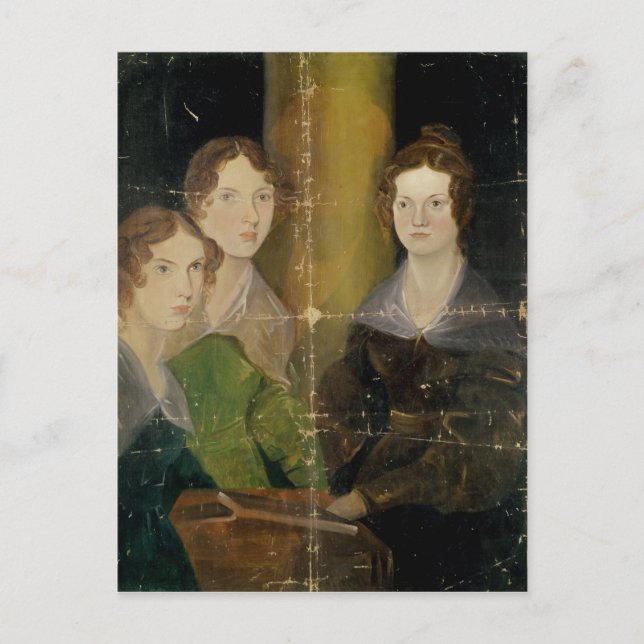Postal Retrato de las Hermanas de Bronte, c.1834 (Anverso)
