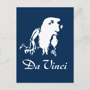 Postal Retrato de Leonardo Da Vinci