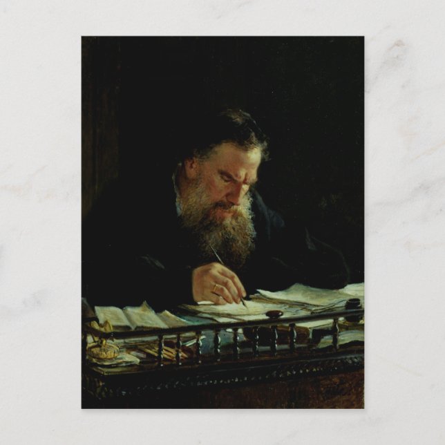 Postal Retrato de Lev Tolstoy (Anverso)