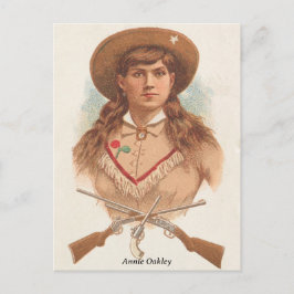 Postal Retrato de litografía de Annie Oakley
