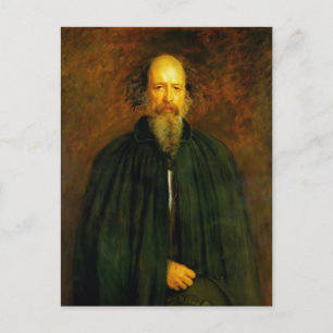 Postal Retrato de Lord Alfred Tennyson por John Millais