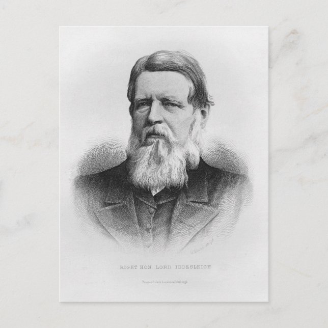 Postal Retrato de Lord Iddesleigh, muy honorable. (Anverso)