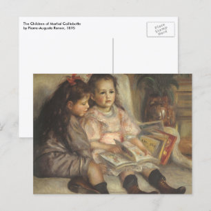 Postal Retrato de los niños Caillebotte de Pierre Renoir