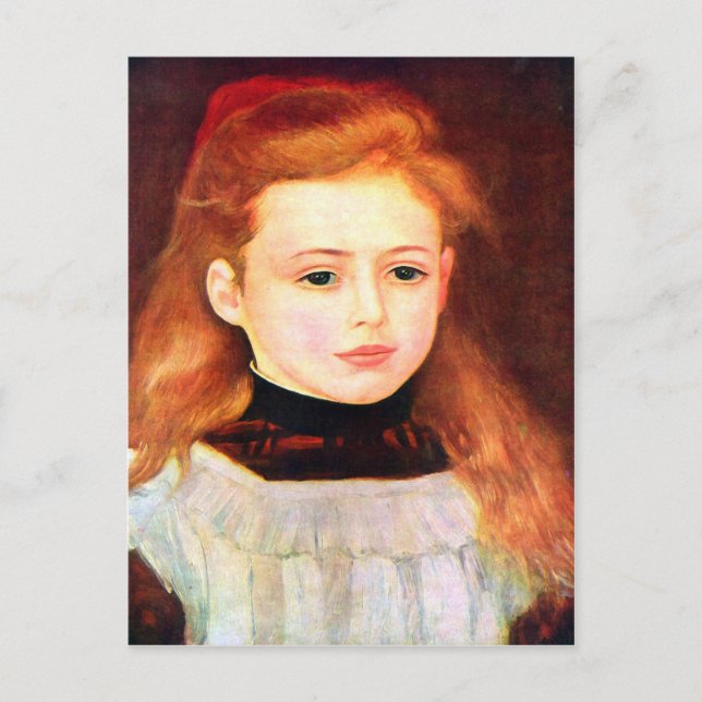 Postal Retrato de Lucie Berard por Pierre Renoir (Anverso)