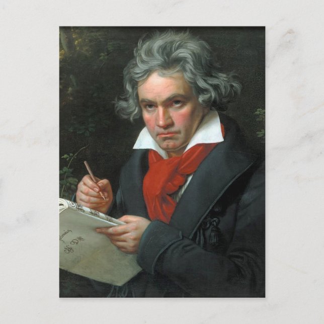 Postal Retrato de Ludwig van Beethoven (Anverso)