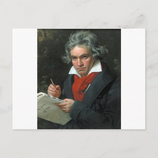 Postal Retrato de Ludwig van Beethoven (Anverso)