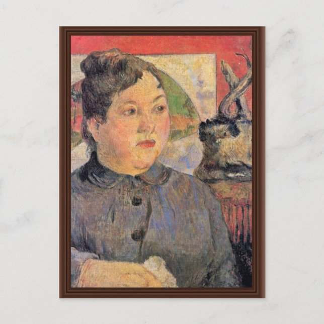 Postal Retrato De Madame Alexandre Kohler Por Gauguin (Anverso)