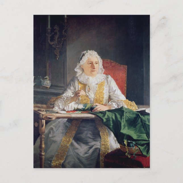 Postal Retrato de Madame Antoine Crozat, 1741 (Anverso)
