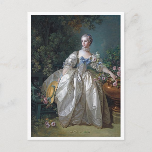 Postal Retrato de Madame Bergeret, Boucher (Anverso)