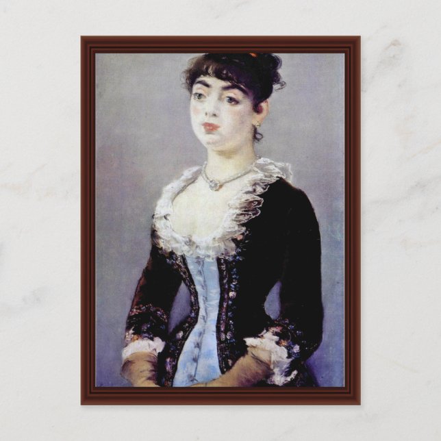 Postal Retrato De Madame Michel-Levy Por Manet Edouard (Anverso)