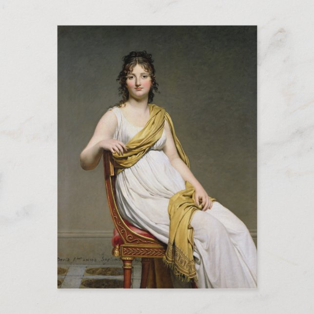 Postal Retrato de Madame Raymond de Verninac 1798-99 (Anverso)