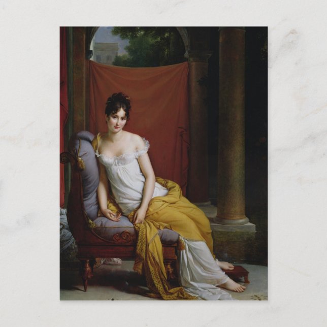 Postal Retrato de Madame Recamier (Anverso)