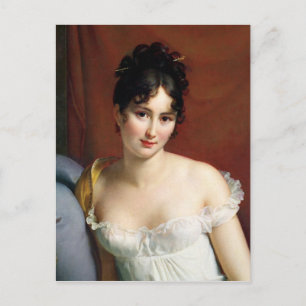 Postal Retrato de Madame Recamier
