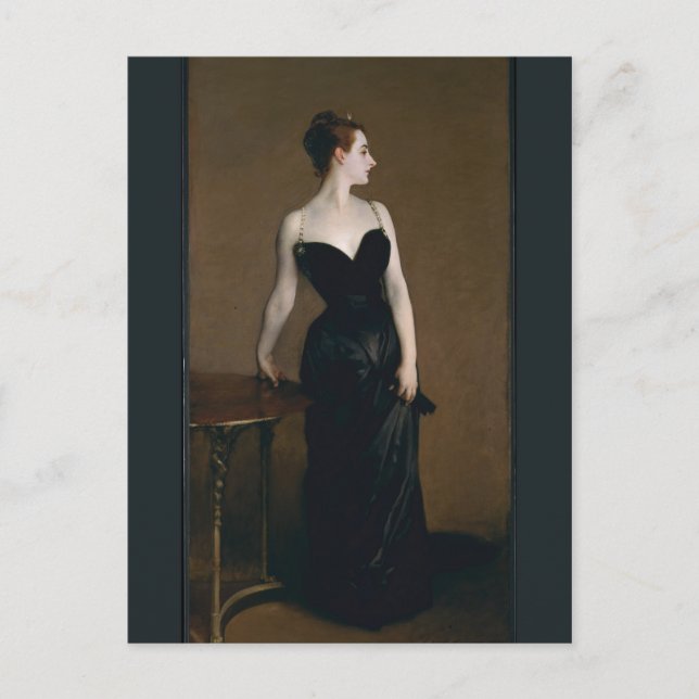 Postal Retrato de Madame X de John Singer Sargent (Anverso)
