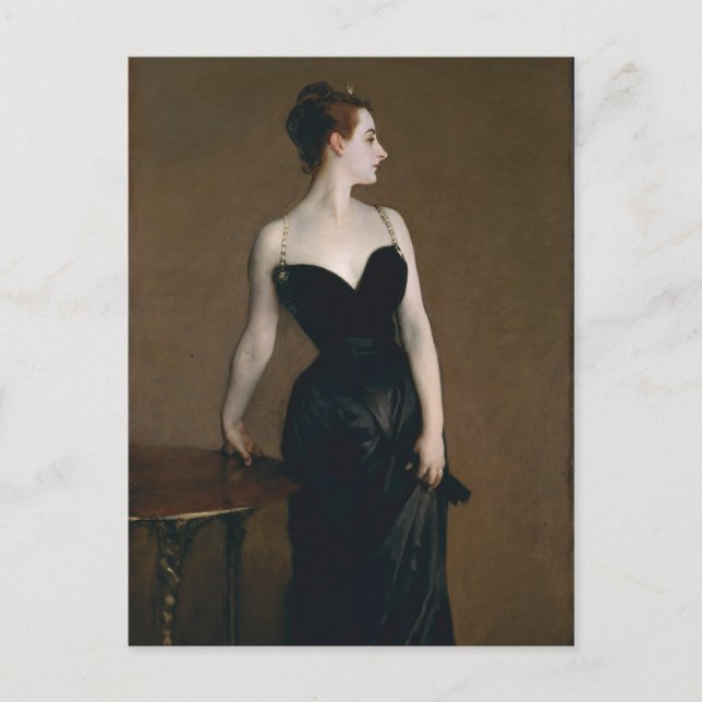 Postal Retrato de Madame X de John Singer Sargent, 1884 (Anverso)