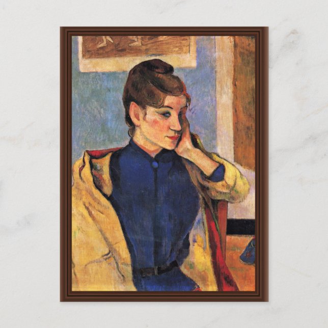 Postal Retrato De Madeleine Bernard Por Gauguin Paul (Anverso)