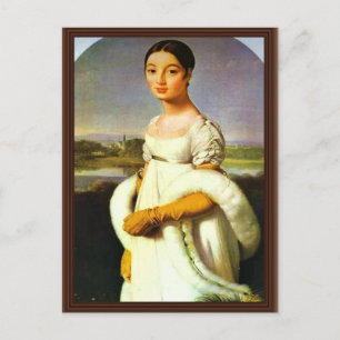 Postal Retrato De Mademoiselle Riviere Por Ingres Jean Au