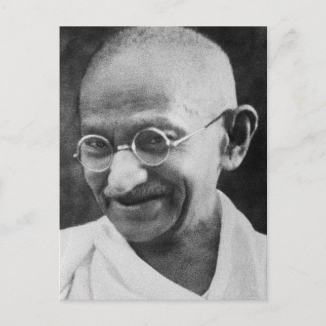 Postal Retrato de Mahatma Ghandi (Anverso)