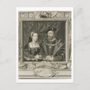 Postal Retrato de María (1496-1533) Reina de Francia, y