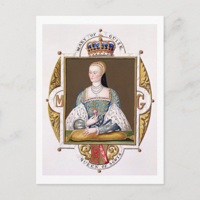 Postal Retrato de María de Guise (1515-60) Reina de Escoc (Anverso)
