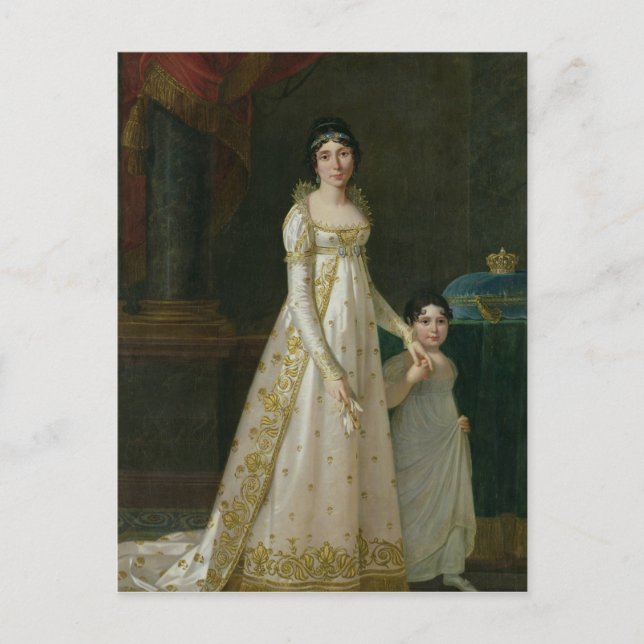 Postal Retrato de María Julie Clary Reina de Nápoles (Anverso)